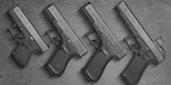 The Glock 26 is a subcompact frame, the Glock 19 is a compact frame, Glock 17 and are both full-size frames.